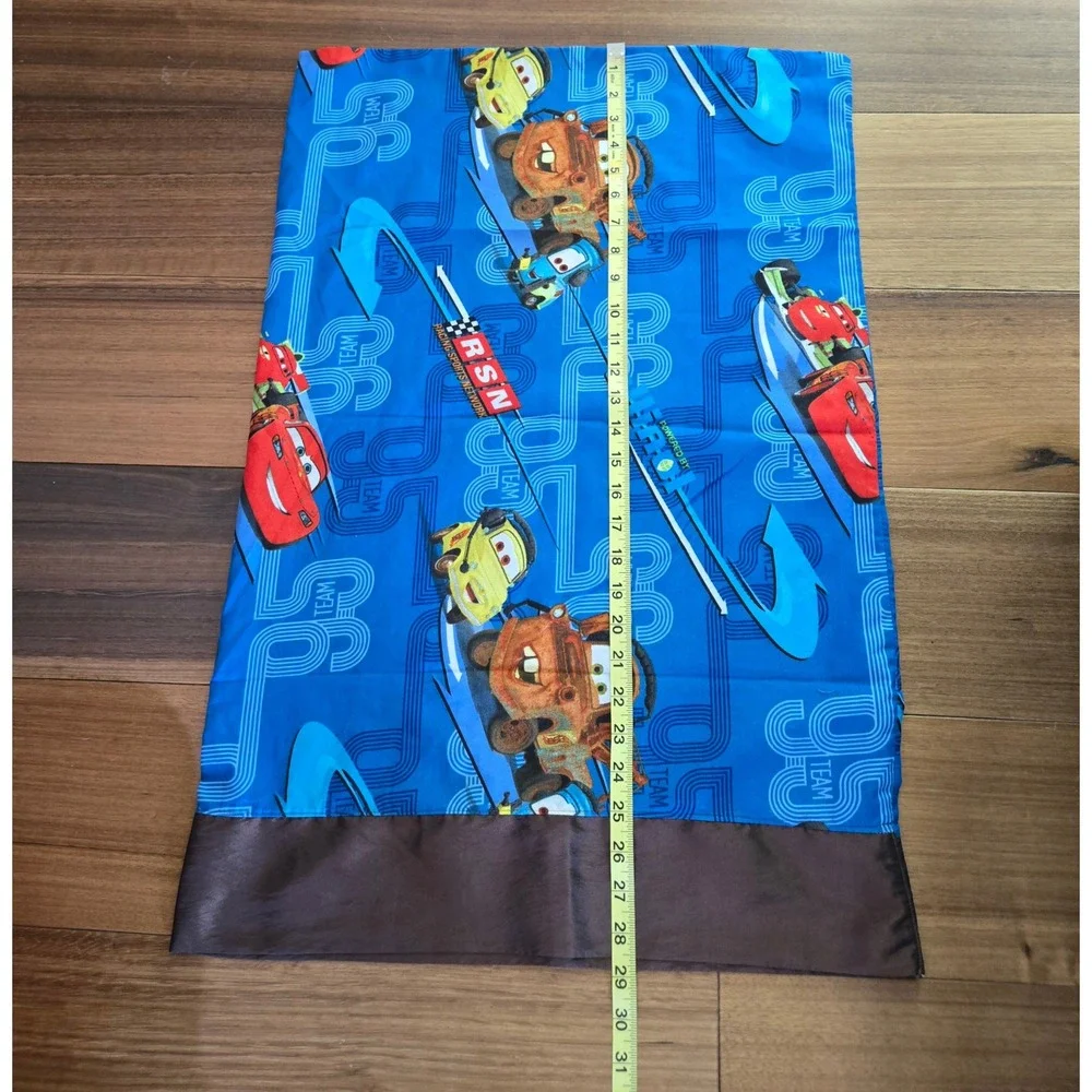 Disney Pixar Cars Lightning McQueen Mater Blue Standard Pillowcase Team 95 RSN